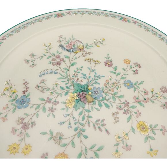Vintage Noritake Japan Paradise Green 8223 W80 Floral 8" Round Salad Plate - Picture 3 of 8